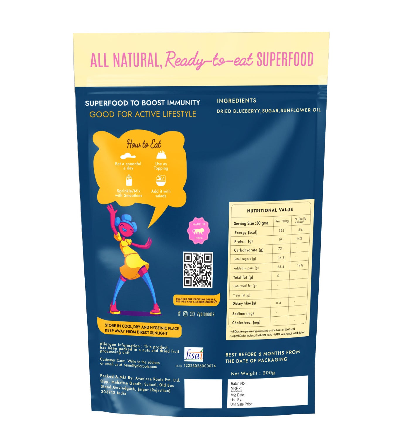 Dried Blueberry Pack Of 200g