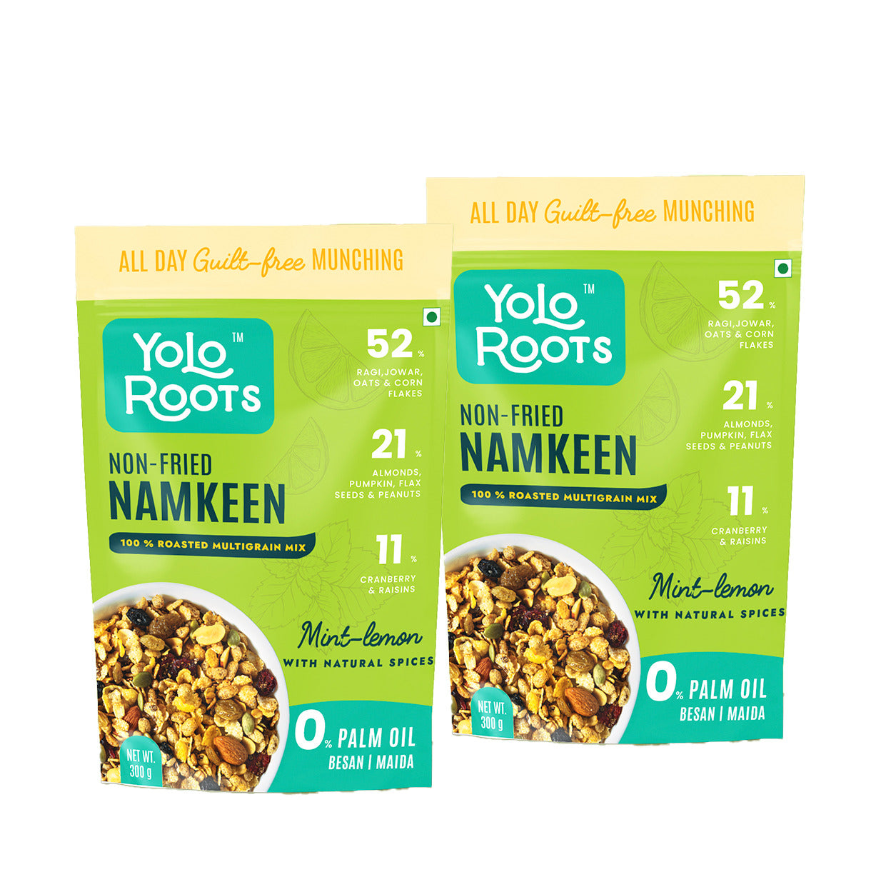 Roasted Millet Namkeen - Mint Lemon