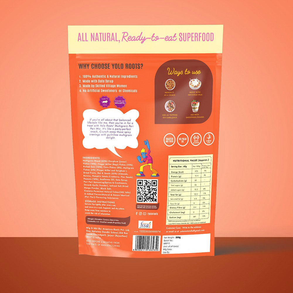 Peri Peri Roasted Multigrain Namkeen Pack Of 300g