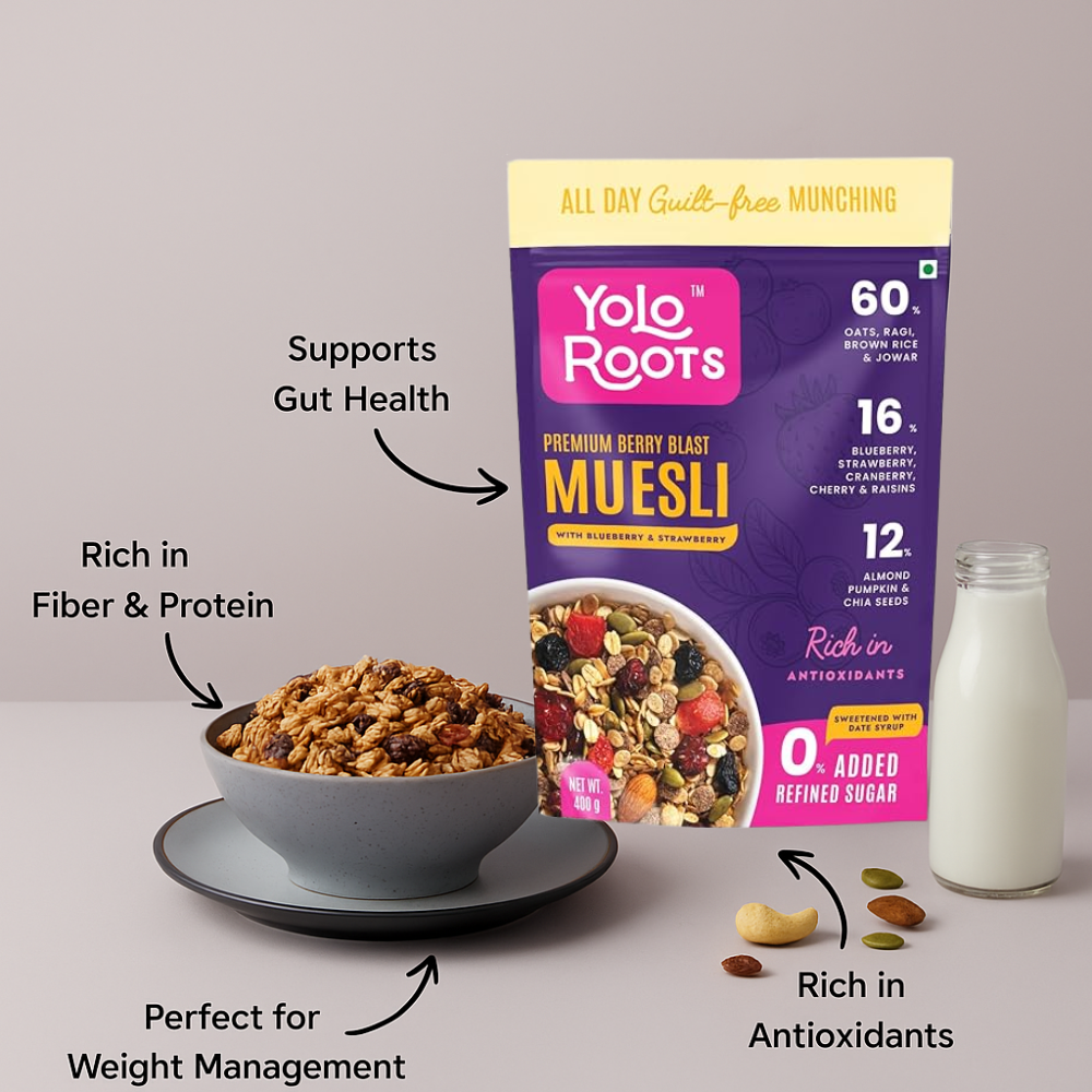 Berry Blast Muesli With Blueberry and Strawberry Pack Of 400g