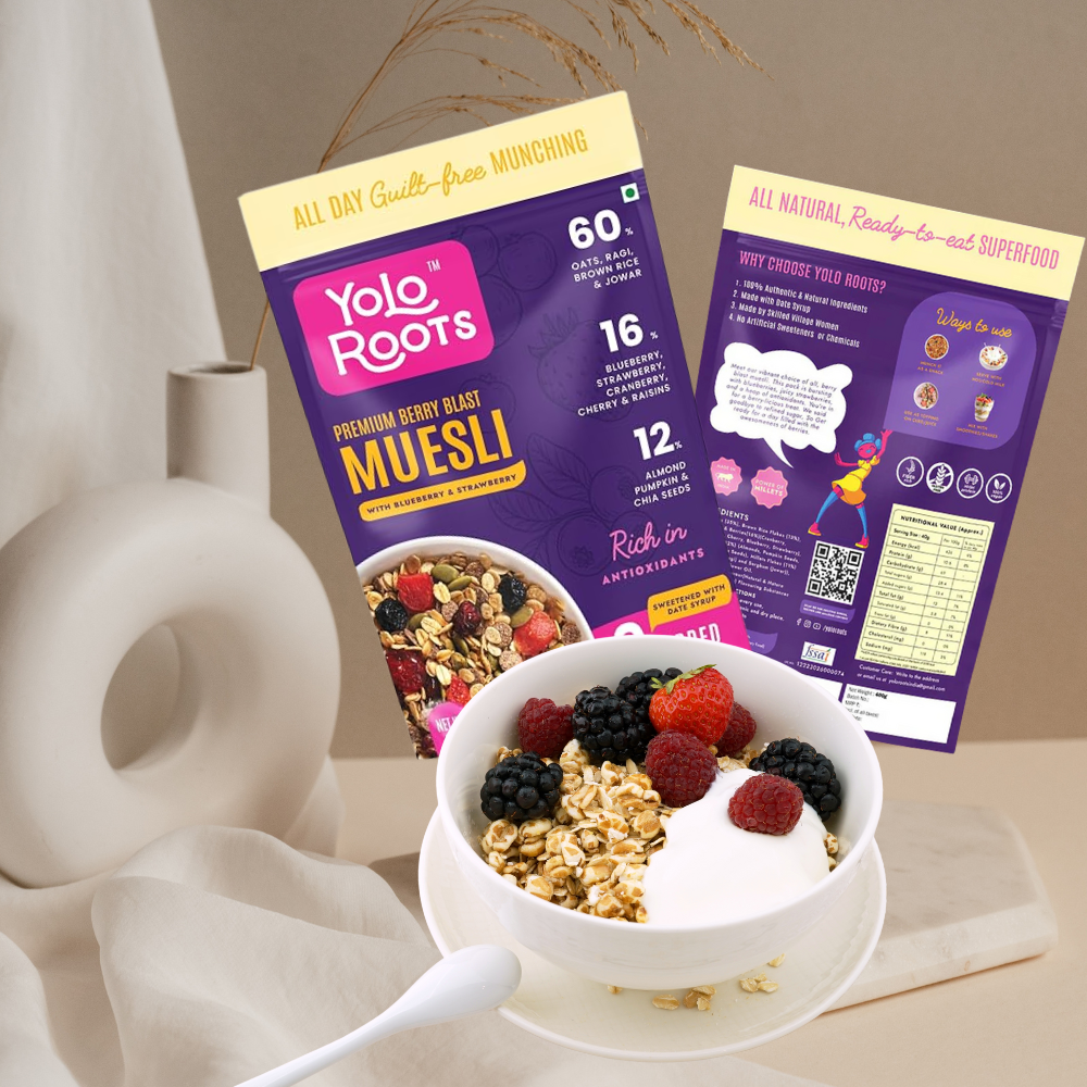 Berry Blast Muesli With Blueberry and Strawberry Pack Of 400g