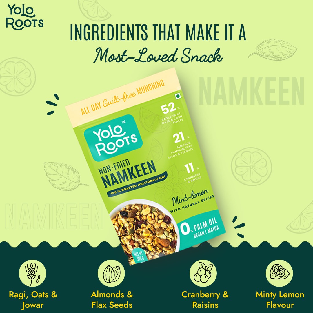 Roasted Millet Namkeen - Mint Lemon