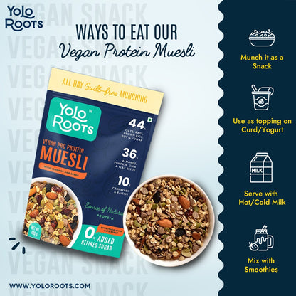 Wholesome Nuts & Seeds Crunchy Muesli - Loaded with Seeds & Nuts