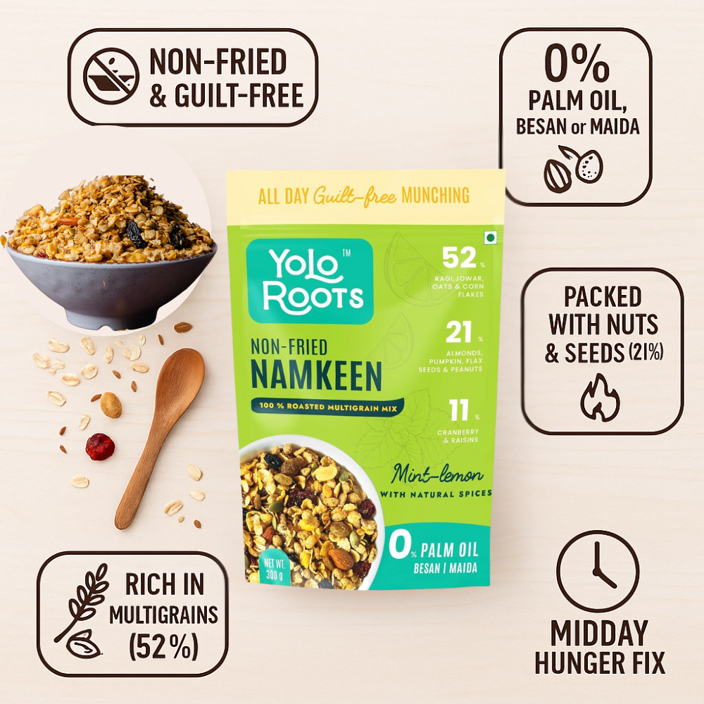 Mint Lemon Roasted Multigrain Namkeen Pack Of 300g