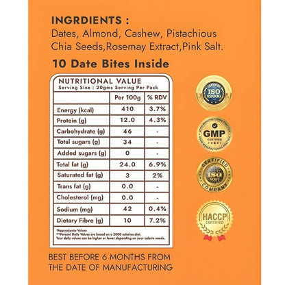 Classic Date Bites - No Added Sugar