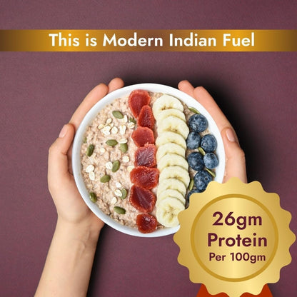 High Protein Strawberry Oats 26gm - Sweetened with Organic Jaggery