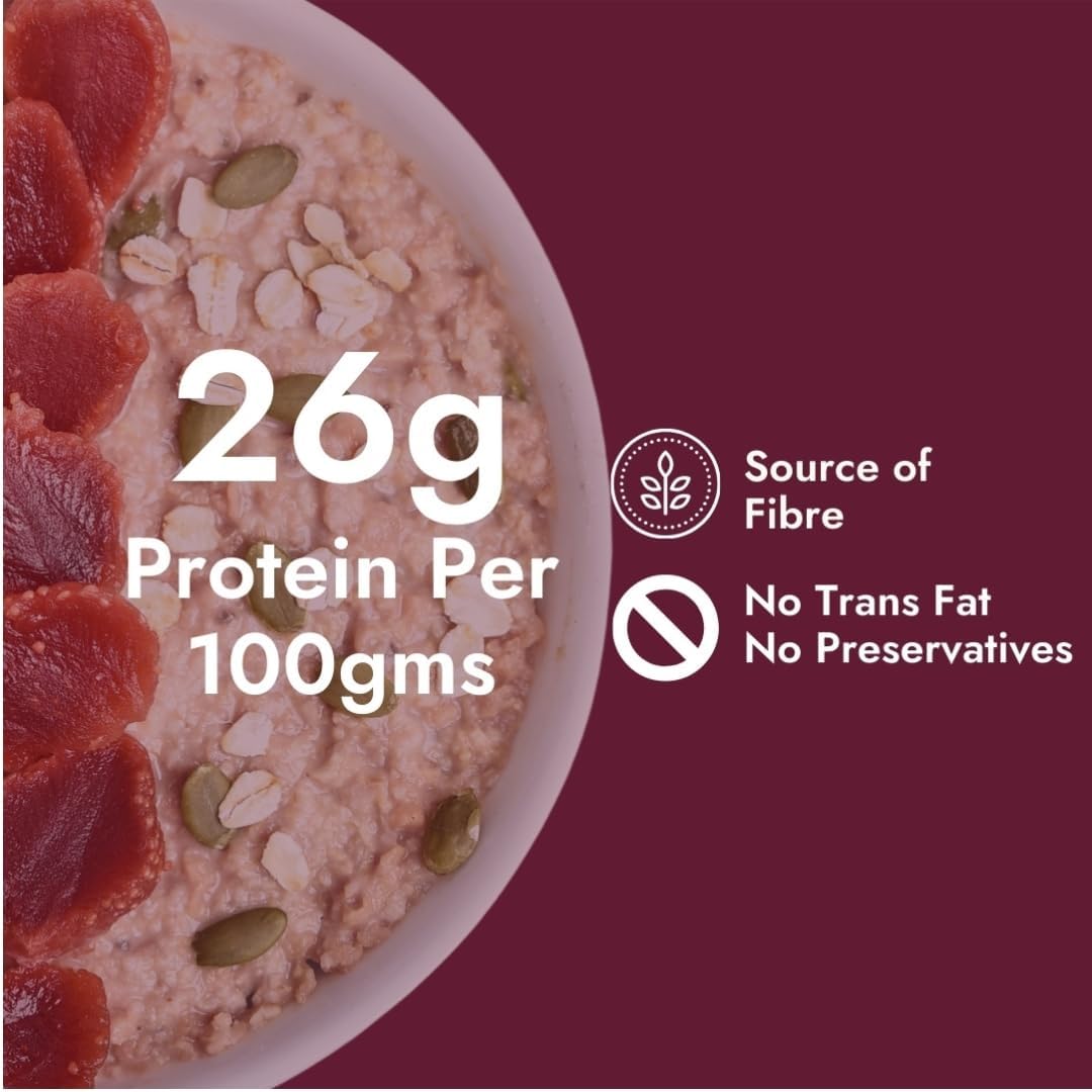 High Protein Strawberry Oats 26gm - Sweetened with Organic Jaggery
