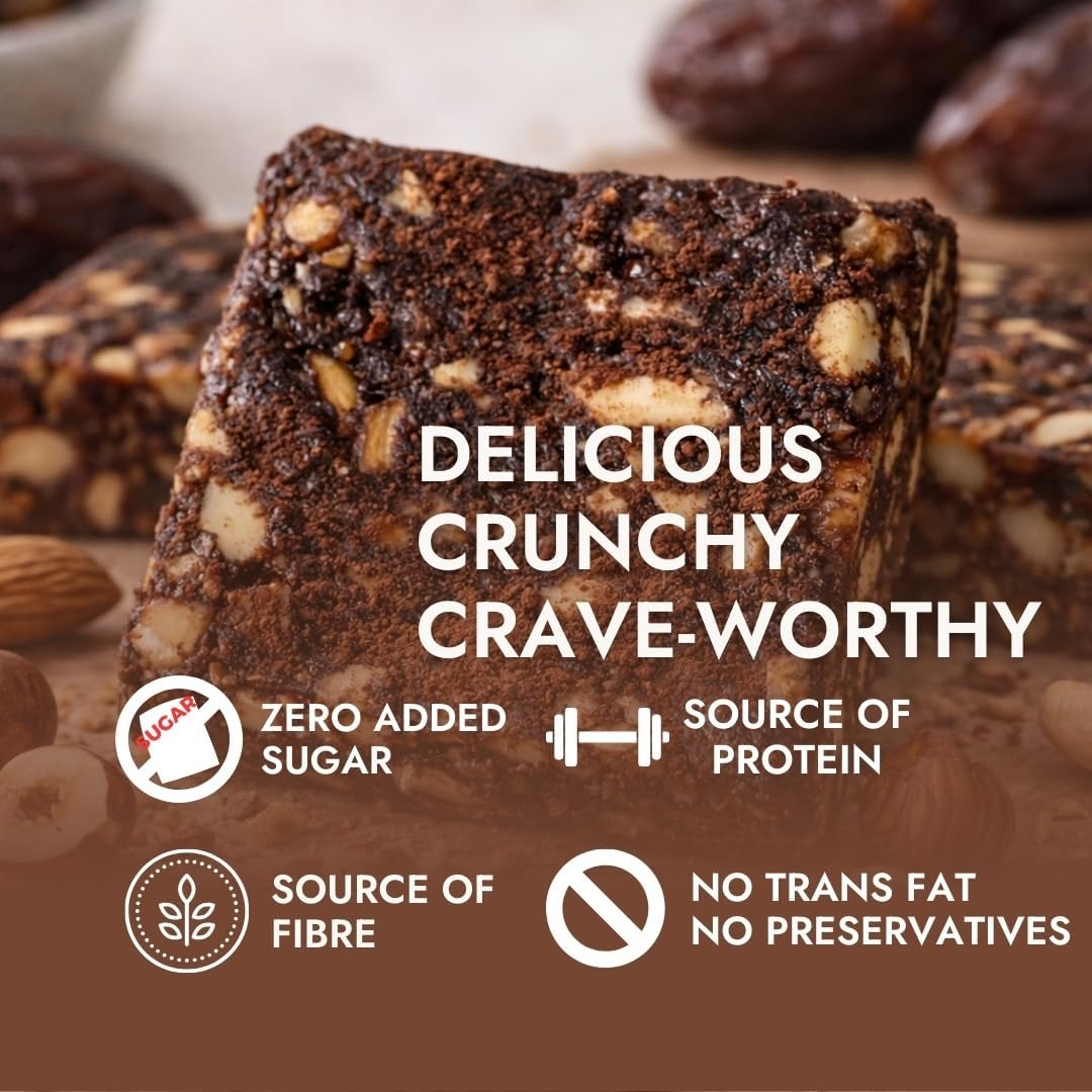 Yolo Roots Date & Nut Bites Hazelnut Cocoa Flavor 200g | No Added Sugar | Healthy Chocolate