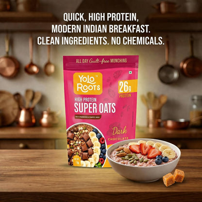 High Protein Strawberry Oats 26gm - Sweetened with Organic Jaggery
