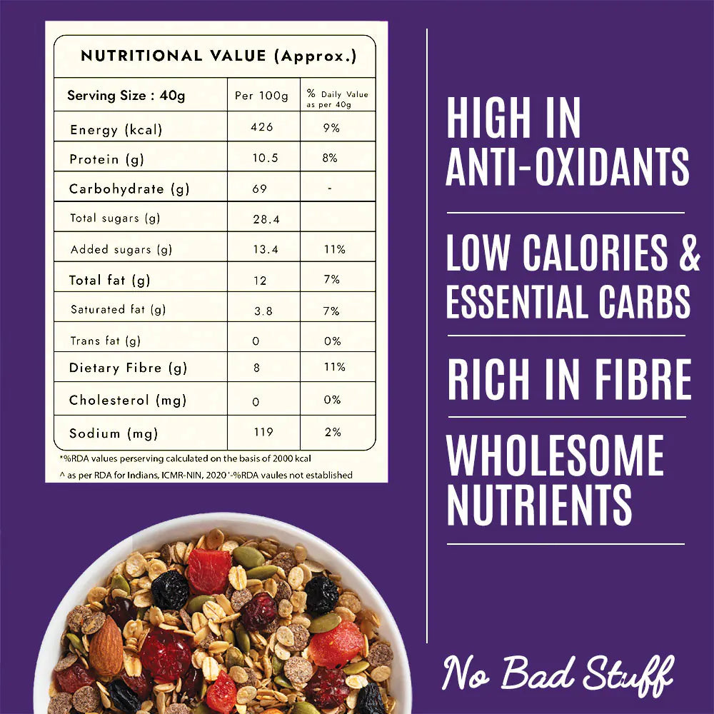 Berry Blast Muesli With Blueberry and Strawberry Pack Of 400g