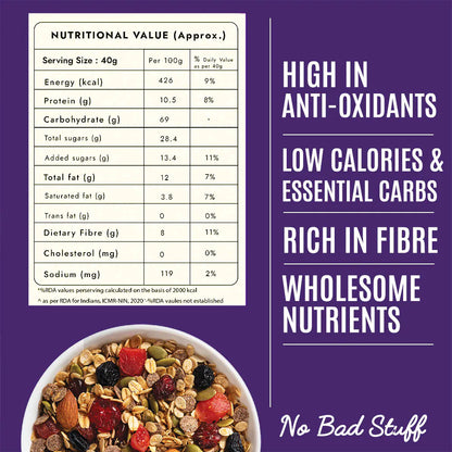 Berry Blast Muesli With Blueberry and Strawberry Pack Of 400g