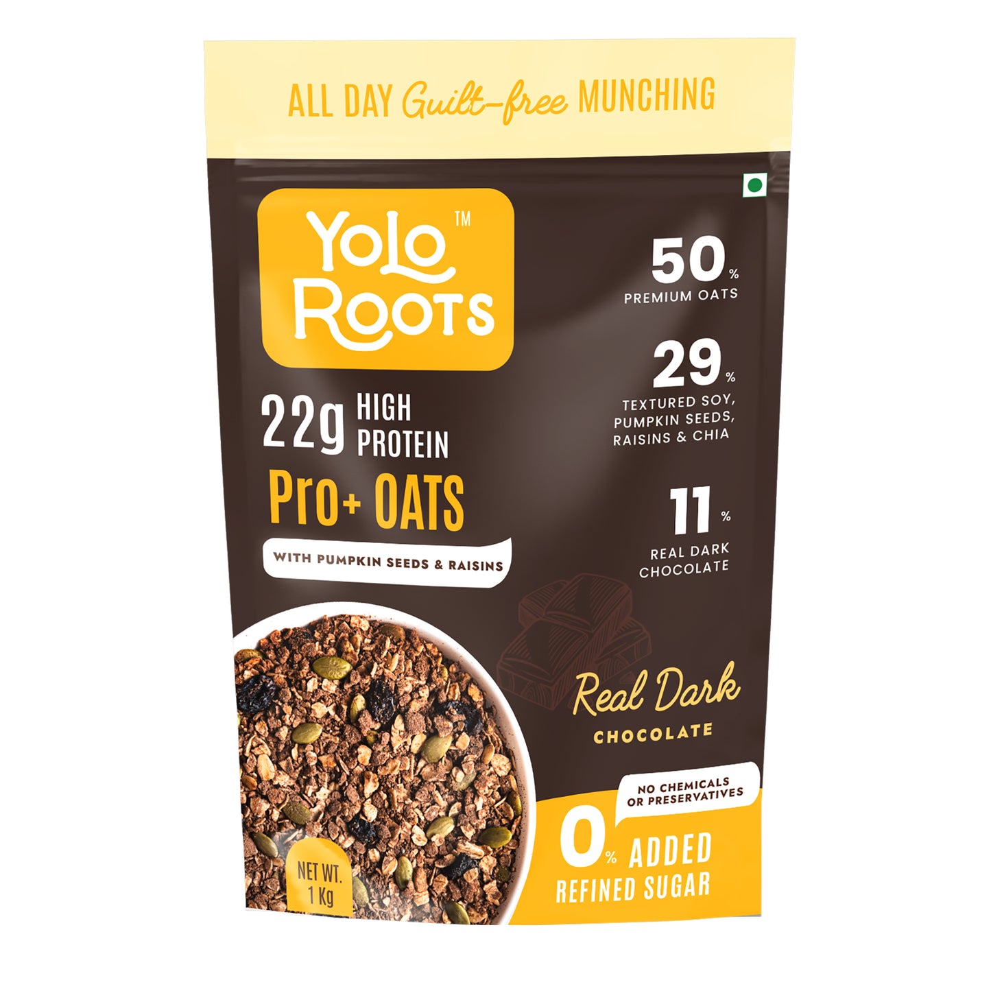 High Protein Dark Chocolate Oats Pack Of 1 Kg