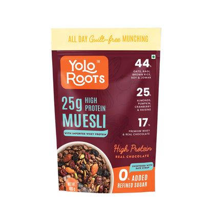 25g High Protein Dark Chocolate Muesli - Added Whey Protein