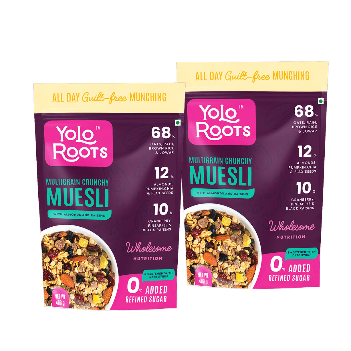 Multigrain Crunchy Muesli with Almonds & Raisins