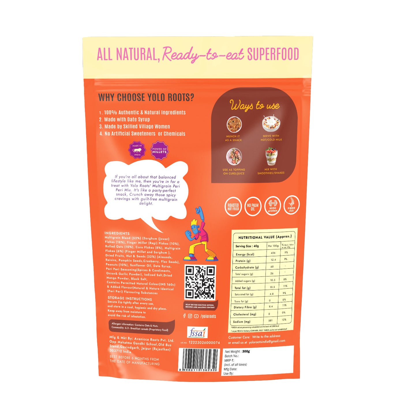 Roasted Millet Namkeen - Peri Peri