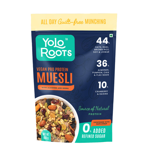 Wholesome Nuts & Seeds Crunchy Muesli - Loaded with Seeds & Nuts