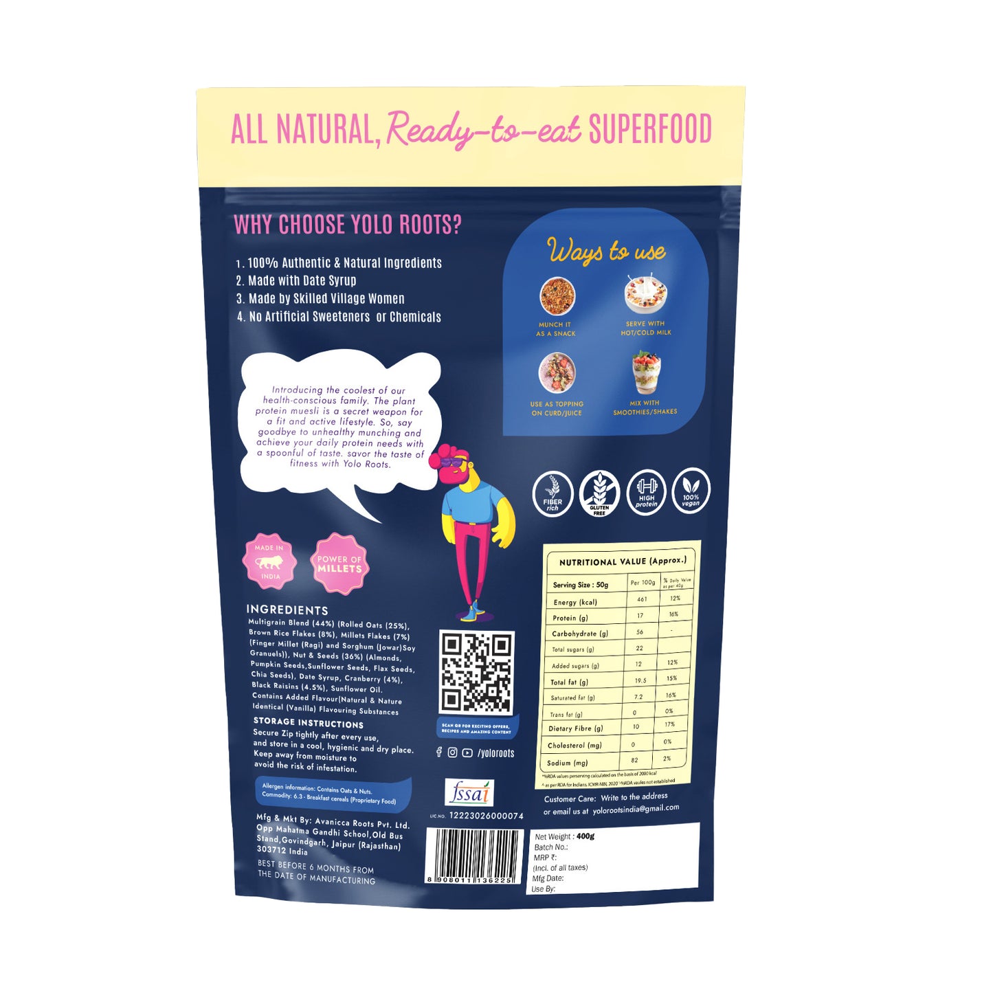 Wholesome Nuts & Seeds Crunchy Muesli - Loaded with Seeds & Nuts