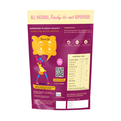 Premium 5-in-1 Berries Mix (Strawberry, Blueberry, Cranberry, Black Raisins, Cherry)